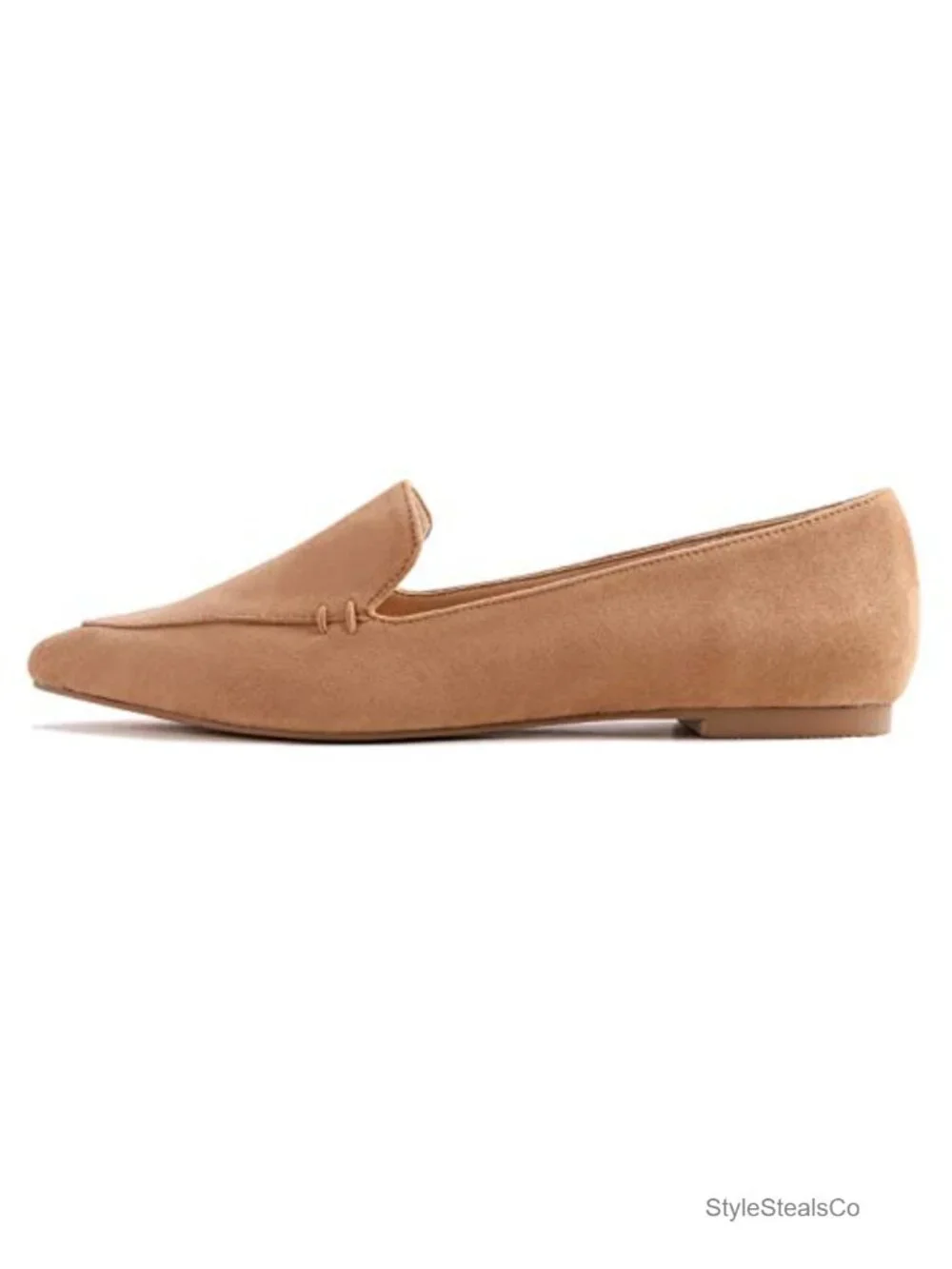 Women's Pointed Toe Faux Suede Loafer Flats Slip On Comfort Driving Office Shoes